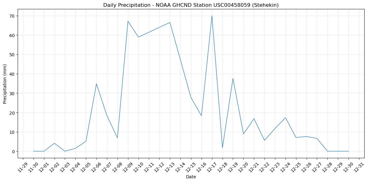 Daily Precipitation - December 2025